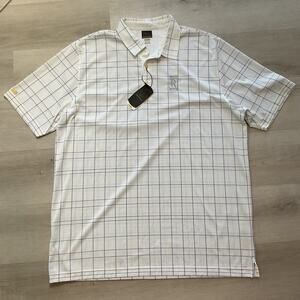 Greg Norman Play Dry Button Up Polo XXL Embroidered Rolls Royce Naples NWT